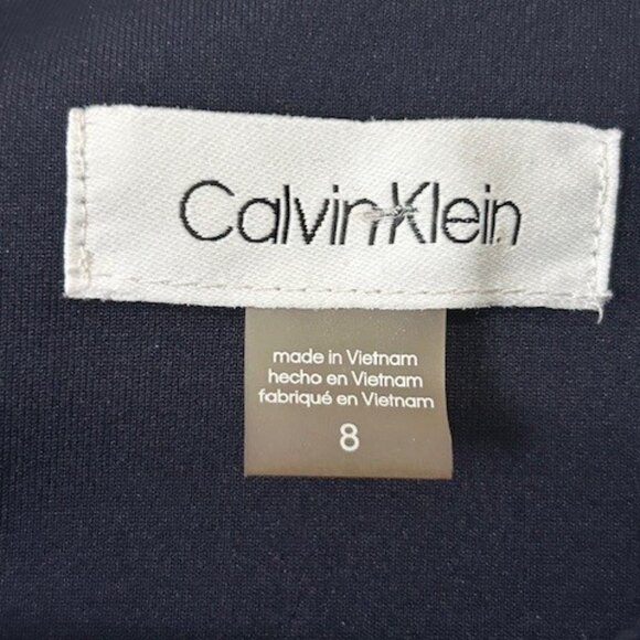 Calvin Klein Color Block Sleeveless Sheath Dress - Size 8 - Picture 4 of 4